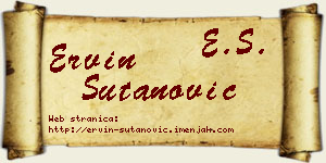 Ervin Šutanović vizit kartica